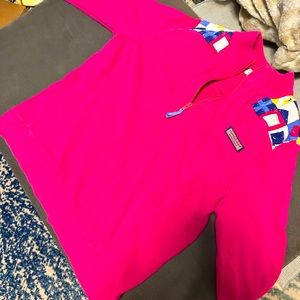Vineyard Vines Women’s Hot Pink Burgee Flag Shep Shirt EUC